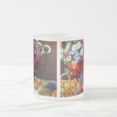 モネの花と果実 フロストグラスマグカップ (中央)