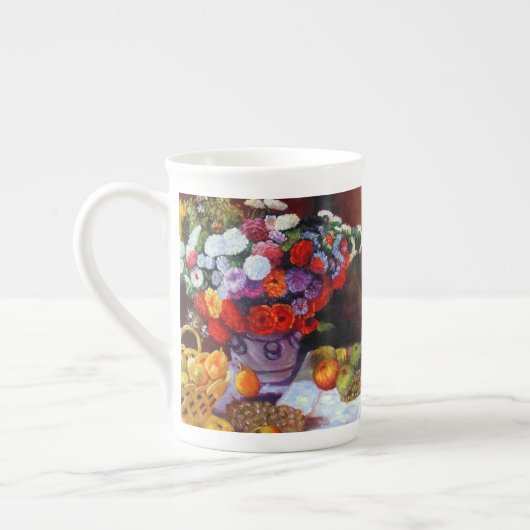 モネの花と果実 ボーンチャイナマグカップ (左)