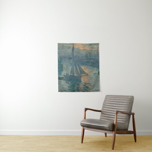 モネの「海上のサンライズ」印象派絵画 タペストリー (インサイチュ)
