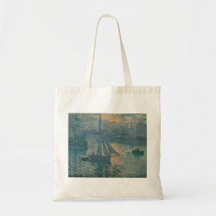 モネの「海上のサンライズ」印象派絵画 トートバッグ