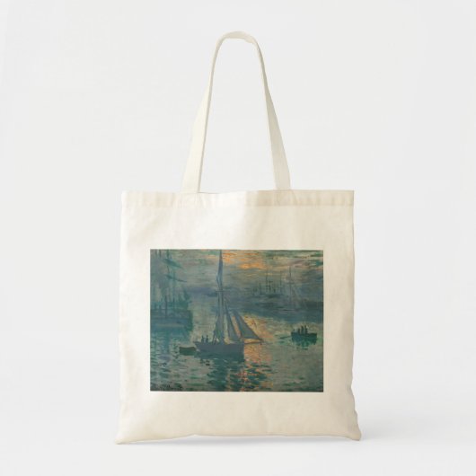 モネの「海上のサンライズ」印象派絵画 トートバッグ (正面)