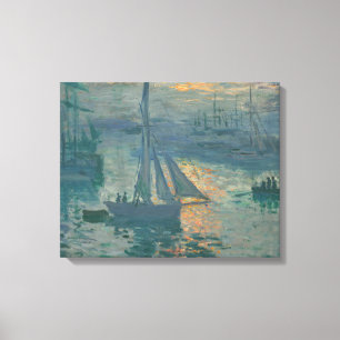 モネの「 sunrise marine 」印象派絵画 キャンバスプリント