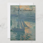 モネの「 sunrise marine 」印象派絵画 招待状 (正面)