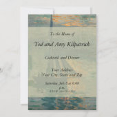 モネの「 sunrise marine 」印象派絵画 招待状 (裏面)