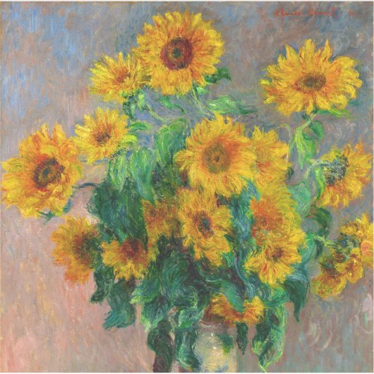 モネひまわり シール (正面)