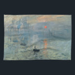 モネインプレッションサンライズソレイユレヴァ絵画ント キッチンタオル<br><div class="desc">印象派絵画の風景Claude Monet -クラシック最高傑作 – クロード・モネの自然シ絵画リーズ – Impression Sunrise - Soleil Levant</div>
