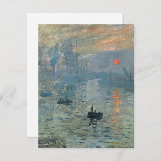 モネインプレッションサンライズソレイユレヴァ絵画ント シーズンカード (正面/裏面)