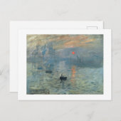 モネインプレッションサンライズソレイユレヴァ絵画ント シーズンポストカード (正面/裏面)