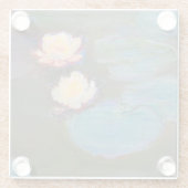 モネウォーターリリリリライスポンド《植物》スイレン絵画ズ ガラスコースター (裏面)