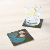 モネウォーターリリリリライスポンド《植物》スイレン絵画ズ スクエアペーパーコースター (インサイチュ)