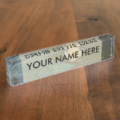 モネウォーターリリリリライスポンド《植物》スイレン絵画ズ デスクネームプレート (側面)