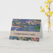 モネウォーターリリー最高傑作絵画ズ カード (黄色い花)