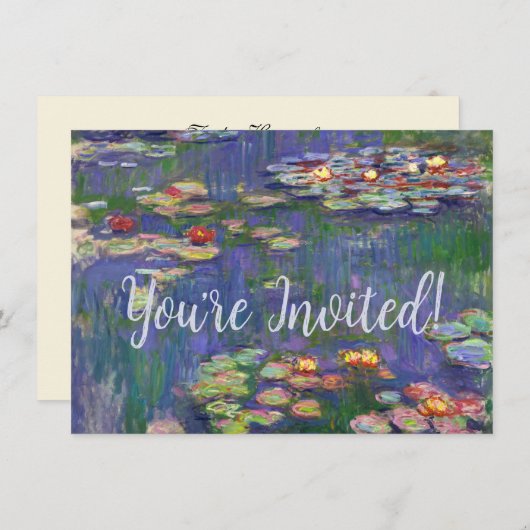 モネウォーターリリー最高傑作絵画ズ 招待状 (正面/裏面)