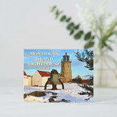 モネガンアイランドライトハウスメインハガキ ポストカード (スタンド正面)