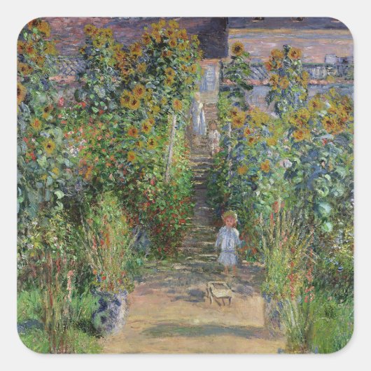 モネガーデンヴェテウイルインプレシショニム絵画ズ スクエアシール (正面)