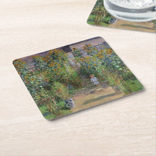 モネガーデンヴェテウイルインプレシショニム絵画ズ スクエアペーパーコースター (アングル)
