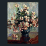 モネキクプリント ポスター<br><div class="desc">1882年に絵画画家クロードかわいらし・モネが花瓶に咲きフランスのた美しい印象派のピンクと白の菊の花。カードやギフトのコーディネートを求めて店を訪れる。</div>