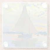 モネサイルボートアットルプティ – ジュネヴィリエ ガラスコースター (裏面)