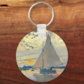 モネサイルボートアットルプティ – ジュネヴィリエ キーホルダー (正面)