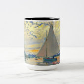 モネサイルボートアットルプティ – ジュネヴィリエ ツートーンマグカップ (中央)