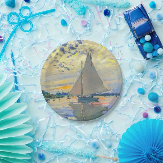 モネサイルボートアットルプティ – ジュネヴィリエ ペーパープレート (パーティー)