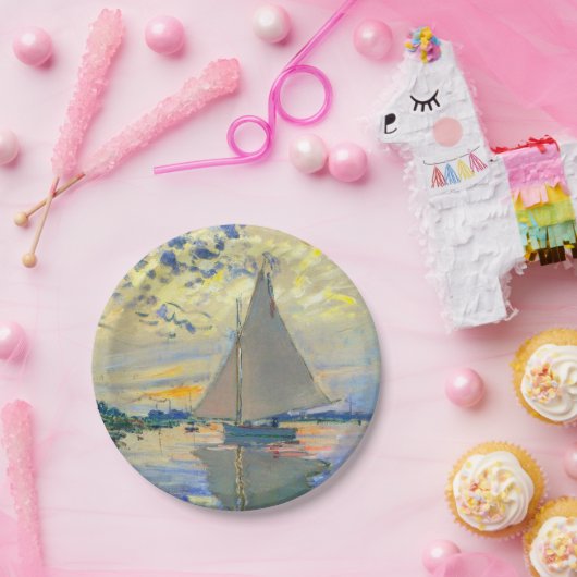 モネサイルボートアットルプティ – ジュネヴィリエ ペーパープレート (パーティー)