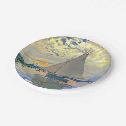 モネサイルボートアットルプティ – ジュネヴィリエ ペーパープレート (アングル)