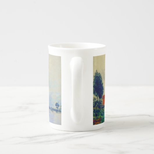 モネサイルボートアットルプティ – ジュネヴィリエ ボーンチャイナマグカップ (裏面)