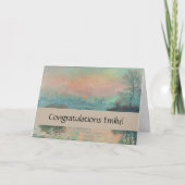 モネサンセットセーヌファインアート印象派 カード (正面)