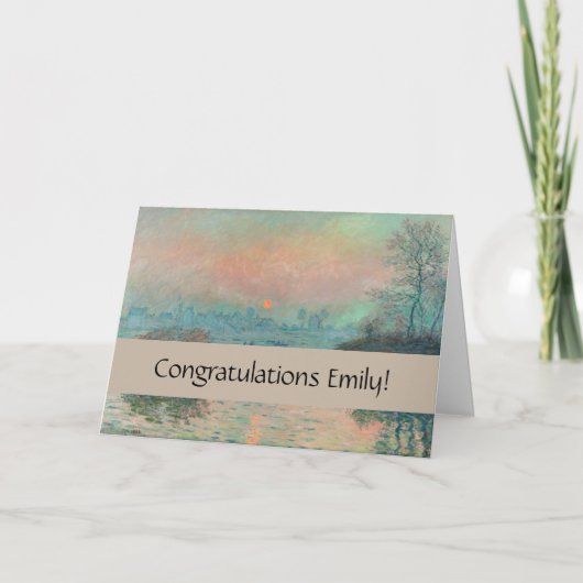 モネサンセットセーヌファインアート印象派 カード (正面)