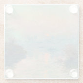 モネサンセットセーヌファインアート印象派 ガラスコースター (裏面)