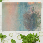 モネサンセットセーヌファインアート印象派 キッチンタオル (折り畳み)