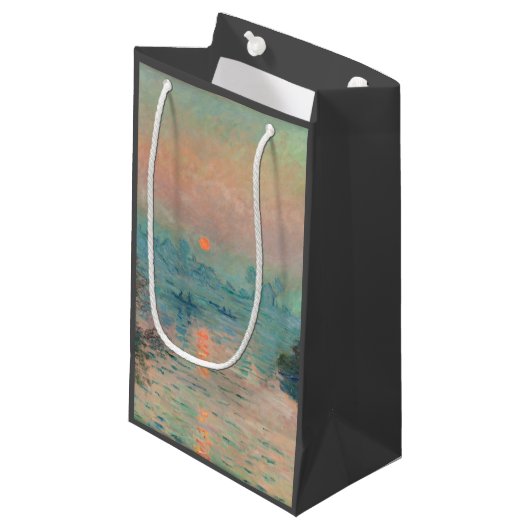 モネサンセットセーヌファインアート印象派 スモールペーパーバッグ (正面アングル)