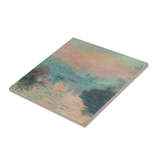 モネサンセットセーヌファインアート印象派 タイル (側面)