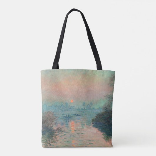 モネサンセットセーヌファインアート印象派 トートバッグ (裏面)