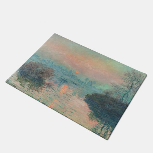 モネサンセットセーヌファインアート印象派 ドアマット (アングル)