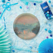 モネサンセットセーヌファインアート印象派 ペーパープレート (パーティー)