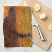 モネサンセットヴェネツィアカラフル印象派アート キッチンタオル (四つ折り)