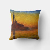 モネサンセットヴェネツィアカラフル印象派アート クッション (裏面)