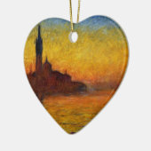 モネサンセットヴェネツィアカラフル印象派アート セラミックオーナメント (左)