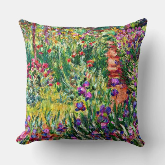 モネザアイリスガーデンアットジヴェルニー装飾用クッション クッション (正面)