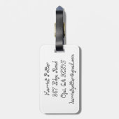 モネザフットブリ日本のッジファインアート ラゲッジタグ (裏面縦)