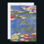 モネスイリズカード<br><div class="desc">クロード・モネの油絵「睡蓮」（1916年）をモチーフにしたカード。穏やかな池に浮かぶ美しいピンク、紫、赤の睡蓮。印象派素晴らしや芸術のファンのためのフランスの贈り物。</div>