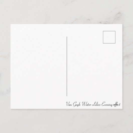 モネスイリー夕べ効果 シーズンポストカード (裏面)