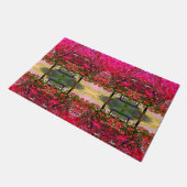 モネスタイルピンク秋の風景、ピンク葉色 ドアマット (アングル)