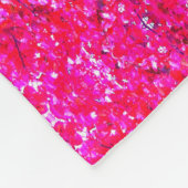 モネスタイルピンク秋の風景、ピンク葉色 フリースブランケット (角)