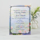 モネズウォーターリリーアート結婚式招待状 招待状 (スタンド正面)