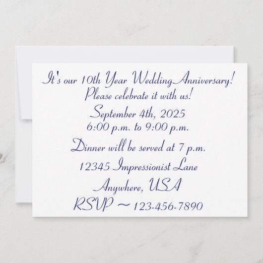 モネズガーデンフラワーズアンビナシー招待状 招待状 (裏面)