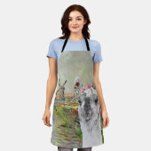 モネチャンプチューリップ&ラファンシーマ エプロン (着用した状態)