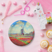 モネチューリップス風車 ペーパープレート (パーティー)